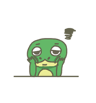 The frog on the lotus leaf（個別スタンプ：32）