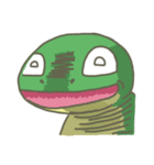 The frog on the lotus leaf（個別スタンプ：35）