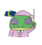 The frog on the lotus leaf（個別スタンプ：37）