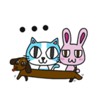 Sassy bunny ＆ Hu-Lu cat(English version)（個別スタンプ：30）