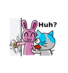 Sassy bunny ＆ Hu-Lu cat(English version)（個別スタンプ：32）