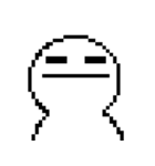 Q white face V（個別スタンプ：1）