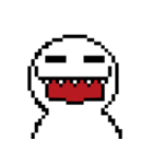 Q white face V（個別スタンプ：3）