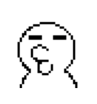 Q white face V（個別スタンプ：6）
