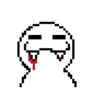 Q white face V（個別スタンプ：7）