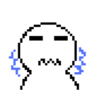 Q white face V（個別スタンプ：8）
