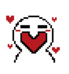 Q white face V（個別スタンプ：9）