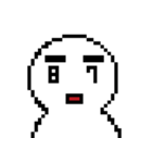 Q white face V（個別スタンプ：10）