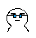 Q white face V（個別スタンプ：12）