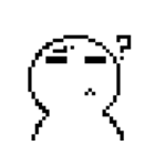 Q white face V（個別スタンプ：14）