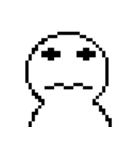 Q white face V（個別スタンプ：16）