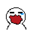 Q white face V（個別スタンプ：17）