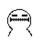 Q white face V（個別スタンプ：22）