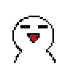 Q white face V（個別スタンプ：23）