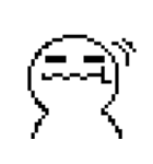 Q white face V（個別スタンプ：25）