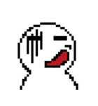 Q white face V（個別スタンプ：26）