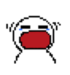 Q white face V（個別スタンプ：32）