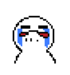 Q white face V（個別スタンプ：33）