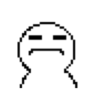 Q white face V（個別スタンプ：35）
