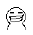 Q white face V（個別スタンプ：37）