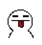 Q white face V（個別スタンプ：38）