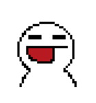 Q white face V（個別スタンプ：40）