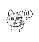 白猫さんの韓国語（個別スタンプ：4）
