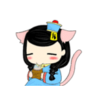 Calm cat Girl（個別スタンプ：16）