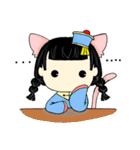 Calm cat Girl（個別スタンプ：18）