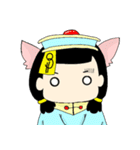 Calm cat Girl（個別スタンプ：30）