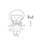 Red circle dot girl (I)（個別スタンプ：3）