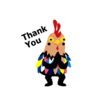 Happy New Year 2017 Chicken Year！！！ WOW！（個別スタンプ：40）