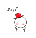 snowman with tophat（個別スタンプ：1）