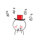 snowman with tophat（個別スタンプ：38）