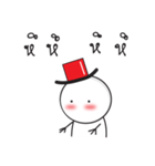 snowman with tophat（個別スタンプ：39）