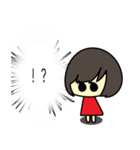 女の子と灰色ネコの待ち合わせ（個別スタンプ：13）