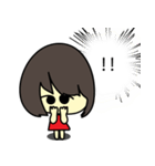 女の子と灰色ネコの待ち合わせ（個別スタンプ：14）