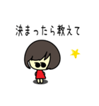 女の子と灰色ネコの待ち合わせ（個別スタンプ：21）