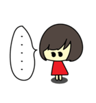 女の子と灰色ネコの待ち合わせ（個別スタンプ：23）