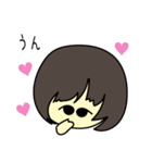 女の子と灰色ネコの待ち合わせ（個別スタンプ：28）