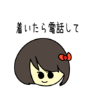 女の子と灰色ネコの待ち合わせ（個別スタンプ：32）