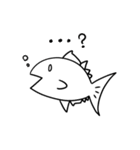 オチがどうしてもお刺身になる白いマグロ（個別スタンプ：15）