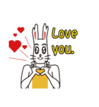English version rabbit say（個別スタンプ：4）