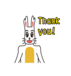 English version rabbit say（個別スタンプ：5）