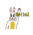 English version rabbit say（個別スタンプ：6）