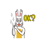 English version rabbit say（個別スタンプ：8）