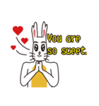 English version rabbit say（個別スタンプ：9）