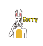 English version rabbit say（個別スタンプ：10）