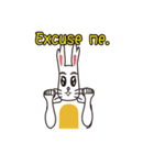 English version rabbit say（個別スタンプ：11）