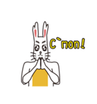 English version rabbit say（個別スタンプ：13）
